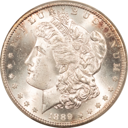 Morgan Dollars 1889-S $1 MORGAN DOLLAR – PCGS MS-65, LUSTROUS WHITE GEM! #25240415