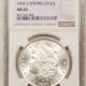 New Certified Coins 1922 $1 PEACE DOLLAR – NGC MS-66+ LUSTROUS! NEARLY SUPERB!