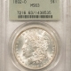 Morgan Dollars 1890 $1 MORGAN DOLLAR – PCGS MS-63, OLD GREEN HOLDER & PREMIUM QUALITY!