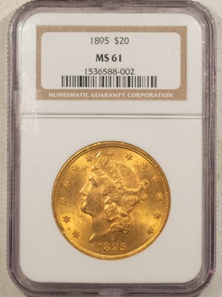 $20 1895 $20 LIBERTY GOLD DOUBLE EAGLE – NGC MS-61