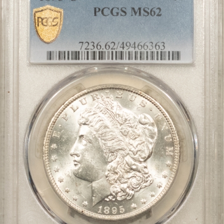 Morgan Dollars 1895-O $1 MORGAN DOLLAR – PCGS MS-62, BLAZING WHITE, CHOICE, KEY DATE! #49466363