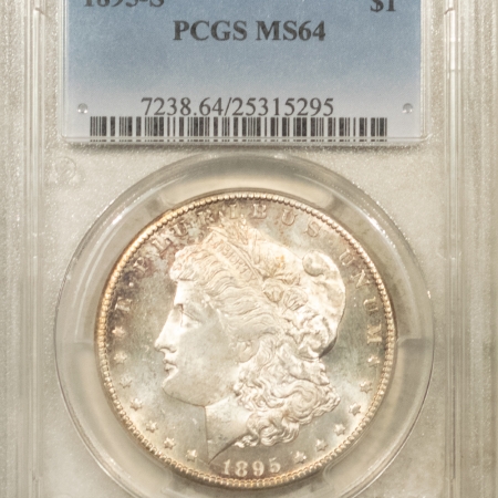 New Store Items 1895-S $1 MORGAN DOLLAR – PCGS MS-64, FROSTY & PRETTY! #25315295