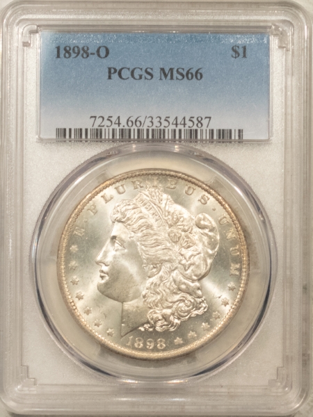 Morgan Dollars 1898-O $1 MORGAN DOLLAR – PCGS MS-66, FRESH WHITE & PREMIUM QUALITY! #33544587