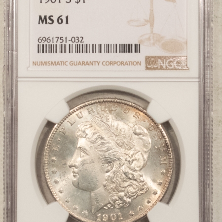 Morgan Dollars 1901-S $1 MORGAN DOLLAR – NGC MS-61, PREMIUM QUALITY! #6961751032