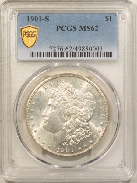 Morgan Dollars 1901-S $1 MORGAN DOLLAR – PCGS MS-62, WHITE & WELL-STRUCK!