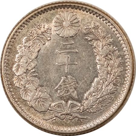 New Store Items 1904 (YEAR 37) JAPAN 20 SEN SILVER Y-24 – HIGH GRADE LOOKS UNCIRC, LOOKS CHOICE!