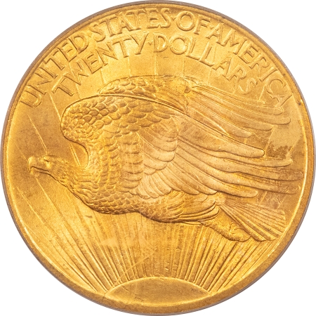 $20 1907 $20 ST GAUDENS GOLD DOUBLE EAGLE, NO MOTTO – PCGS MS-66, #05944644