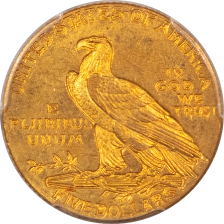 $5 1908 $5 INDIAN GOLD HALF EAGLE – PCGS MS-62