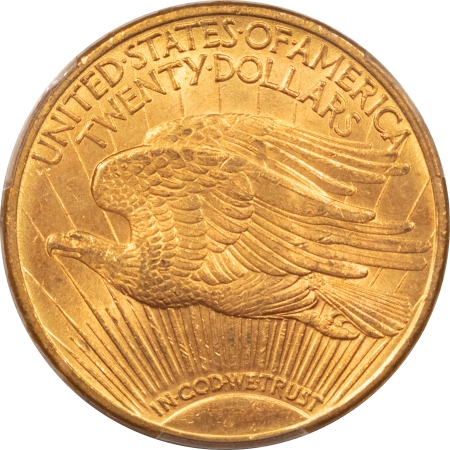 $20 1909-D $20 ST GAUDENS GOLD DOUBLE EAGLE – PCGS MS-64, TOUGH! LOW MINTAGE!