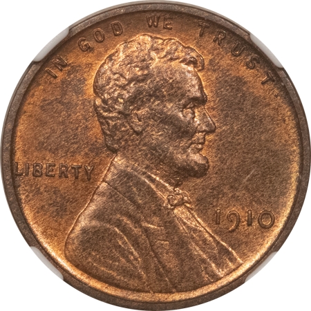 Lincoln Cents (Wheat) 1910 LINCOLN CENT – NGC MS-64 RB