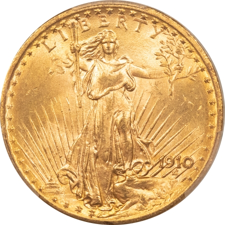 $20 1910 $20 ST GAUDENS GOLD DOUBLE EAGLE – PCGS MS-64+ FRESH & LOOKS GEM, #38685088