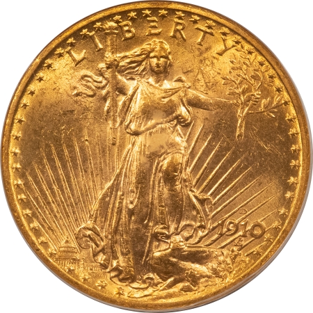 $20 1910-D $20 ST GAUDENS GOLD DOUBLE EAGLE – PCGS MS-63, CHOICE