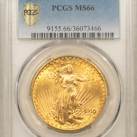 $20 1910-D $20 ST GAUDENS GOLD DOUBLE EAGLE – PCGS MS-66, #36073466