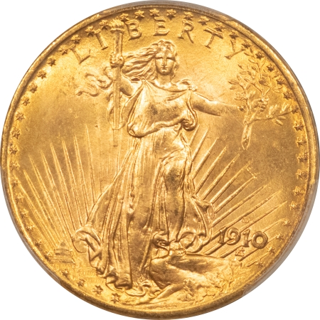 $20 1910-D $20 ST GAUDENS GOLD DOUBLE EAGLE – PCGS MS-66, #36073466