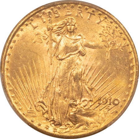 $20 1910-S $20 ST GAUDENS GOLD DOUBLE EAGLE – PCGS MS-64, #83619422