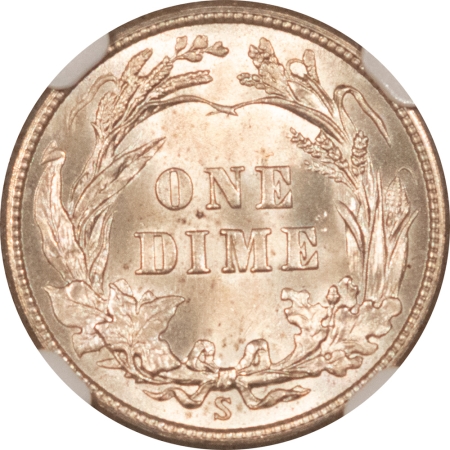 Barber Dimes 1912-S BARBER DIME – NGC MS-64, FLASHY & ATTRACTIVE, TOUGH DATE!