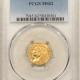 $2.50 1909 $2.50 INDIAN GOLD QUARTER EAGLE – PCGS MS-62 TOUGH DATE!