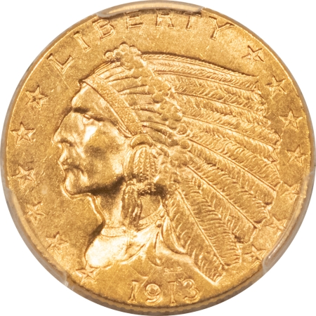 $2.50 1913 $2.50 INDIAN GOLD QUARTER EAGLE – PCGS MS-62