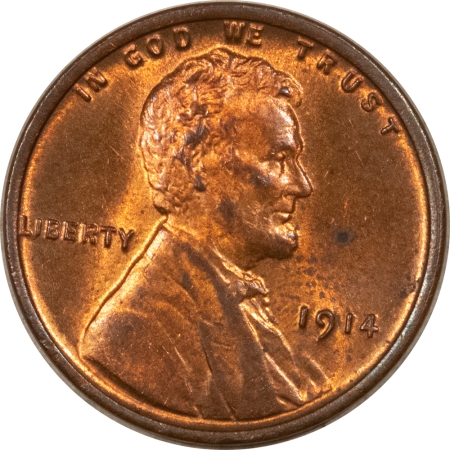 Lincoln Cents (Wheat) 1914 LINCOLN CENT – UNCIRCULATED RED-BROWN!