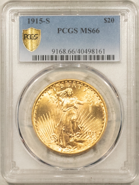 $20 1915-S $20 ST GAUDENS GOLD DOUBLE EAGLE – PCGS MS-66, #40498161