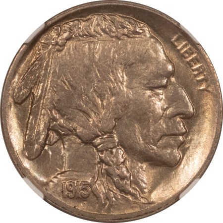 Buffalo Nickels 1915-S BUFFALO NICKEL – NGC MS-64, PREMIUM QUALITY! LOOKS GEM! CAC APPROVED!