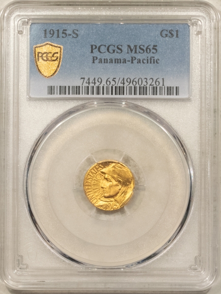 Gold 1915-S PANAMA-PACIFIC GOLD COMMEMORATIVE – PCGS MS-65, GEM!