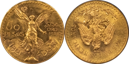 New Store Items 1921-1947 MEXICO 50 PESOS GOLD, COMPLETE 16 PIECE SET IN CAPITAL PLASTICS-B.U.!