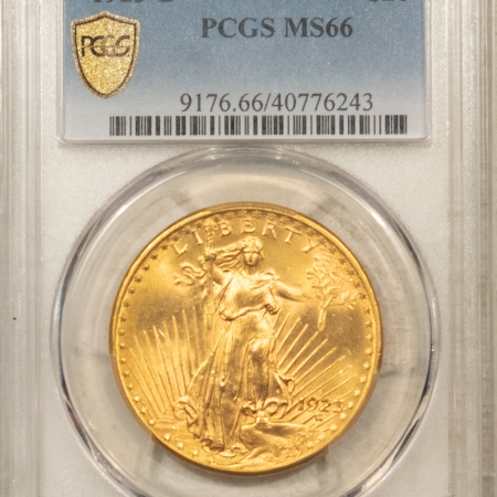 $20 1923-D $20 ST GAUDENS GOLD DOUBLE EAGLE – PCGS MS-66, BOOMING LUSTER! #40776243