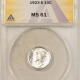 Mercury Dimes 1920-D MERCURY DIME – PCGS AU-53, WELL STRUCK & TOUGH!