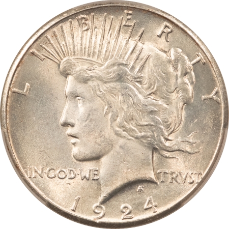 New Certified Coins 1924-S $1 PEACE DOLLAR – PCGS MS-63, LOOKS 65+ & PREMIUM QUALITY!