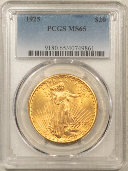 $20 1925 $20 ST GAUDENS GOLD DOUBLE EAGLE – PCGS MS-65, GEM #40749861