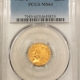 $2.50 1914-D $2.50 INDIAN GOLD QUARTER EAGLE – PCGS MS-64, TOUGH DATE, #82932522