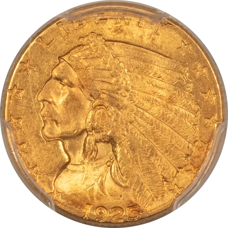 $2.50 1925-D $2.50 INDIAN GOLD QUARTER EAGLE – PCGS MS-64, #84649839