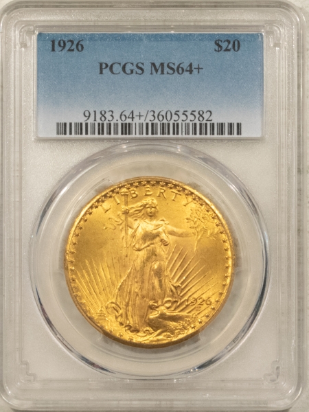 $20 1926 $20 ST GAUDENS GOLD DOUBLE EAGLE – PCGS MS-64+ BETTER DATE!