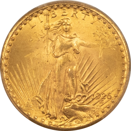 $20 1926 $20 ST GAUDENS GOLD DOUBLE EAGLE – PCGS MS-64+ BETTER DATE!