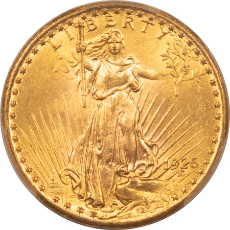 $20 1926 $20 ST GAUDENS GOLD DOUBLE EAGLE – PCGS MS-65, GEM, #40748017