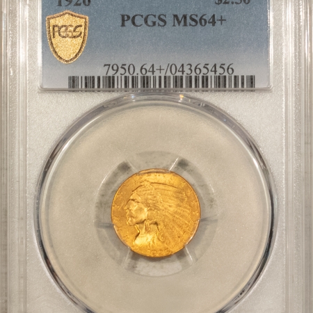 $2.50 1926 $2.50 INDIAN GOLD QUARTER EAGLE – PCGS MS-64+, #04365456