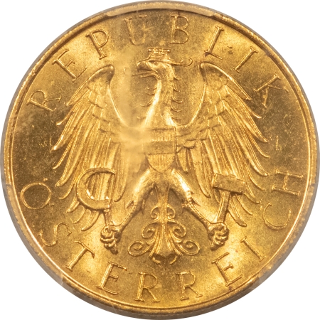 New Certified Coins 1926 AUSTRIA GOLD 25 SCHILLING – PCGS MS-64, KM-2841, FLASHY & LUSTROUS GOLD!