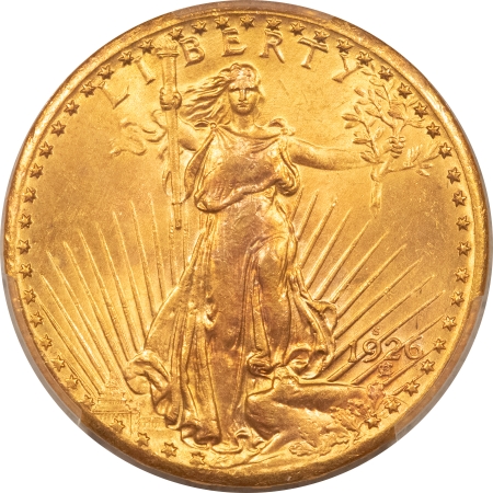 $20 1926-S $20 ST GAUDENS GOLD DBL EAGLE – PCGS MS-64, TOUGH GREAT LUSTER! #38685093