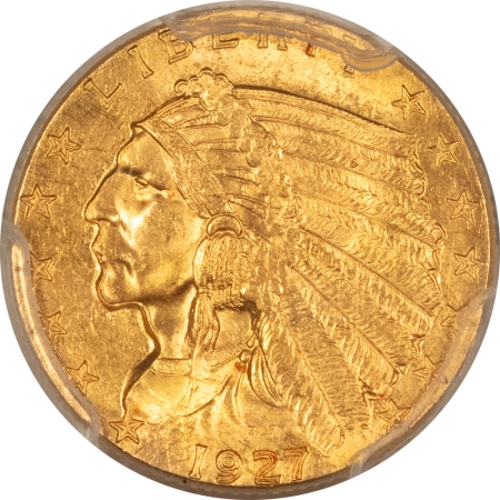 $2.50 1927 $2.50 INDIAN GOLD QUARTER EAGLE – PCGS MS-63, #84779945