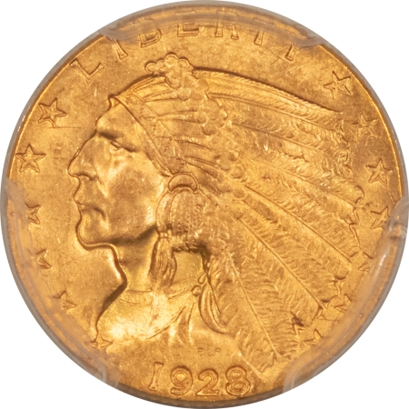 $2.50 1928 $2.50 INDIAN GOLD QUARTER EAGLE – PCGS MS-64, CAC APPROVED! #39744155