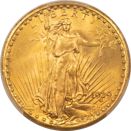 $20 1929 $20 ST GAUDENS GOLD DOUBLE EAGLE – PCGS MS-64, RARE DATE! #47949588!