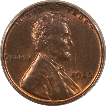 Lincoln Cents (Wheat) 1933 LINCOLN CENT – UNCIRCULATED, BROWN & CHOICE!