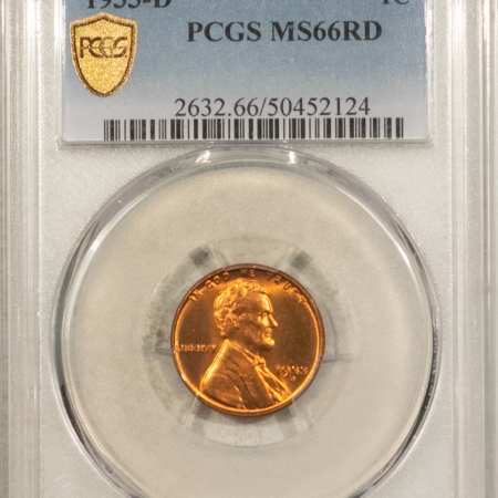 Lincoln Cents (Wheat) 1933-D LINCOLN CENT – PCGS MS-66 RD, LOOKS SUPERB! PREMIUM QUALITY+