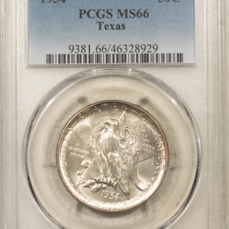 New Certified Coins 1934 TEXAS COMMEMORATIVE HALF DOLLAR – PCGS MS-66, PREMIUM QUALITY!