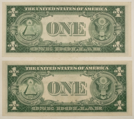 New Store Items 1935-C $1 SILVER CERTIFICATES, LOT OF 2, FR#1612 – CRISP CU!