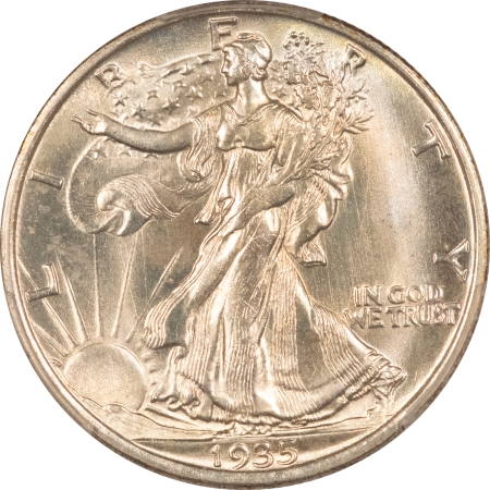 New Certified Coins 1935-S WALKING LIBERTY HALF DOLLAR – PCGS MS-66, ORIGINAL WHITE W/ SUPERB LOOK!