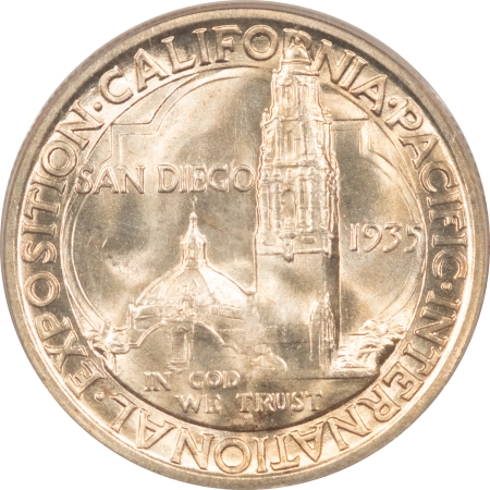 New Certified Coins 1935-S SAN DIEGO COMMEMORATIVE HALF DOLLAR – PCGS MS-65, OGH, FLASHY & PQ!