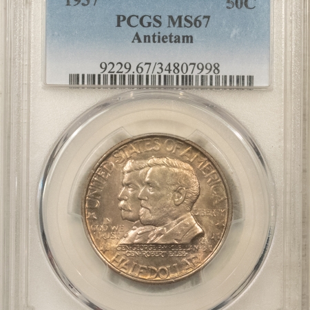 New Certified Coins 1937 ANTIETAM COMMEMORATIVE HALF DOLLAR – PCGS MS-67, FRESH & SUPERB GEM!