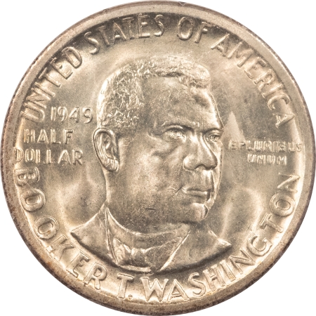 New Certified Coins 1949-S BOOKER T WASHINGTON COMMEMORATIVE HALF DOLLAR – PCGS MS-65, RATTLER, PQ++